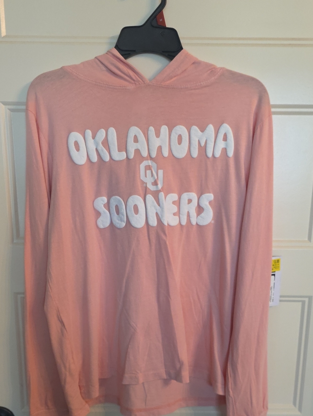 Oklahoma Sooners Pink Hooded Womens Top